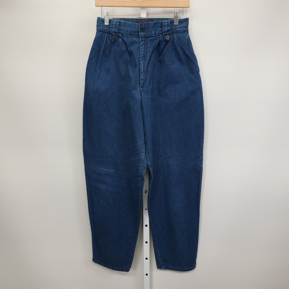 Vintage Levi Strauss & Co Womens High Rise Pleated Jeans Blue Size 14 Fits - 10